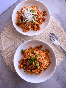 ground chicken sphaghetti